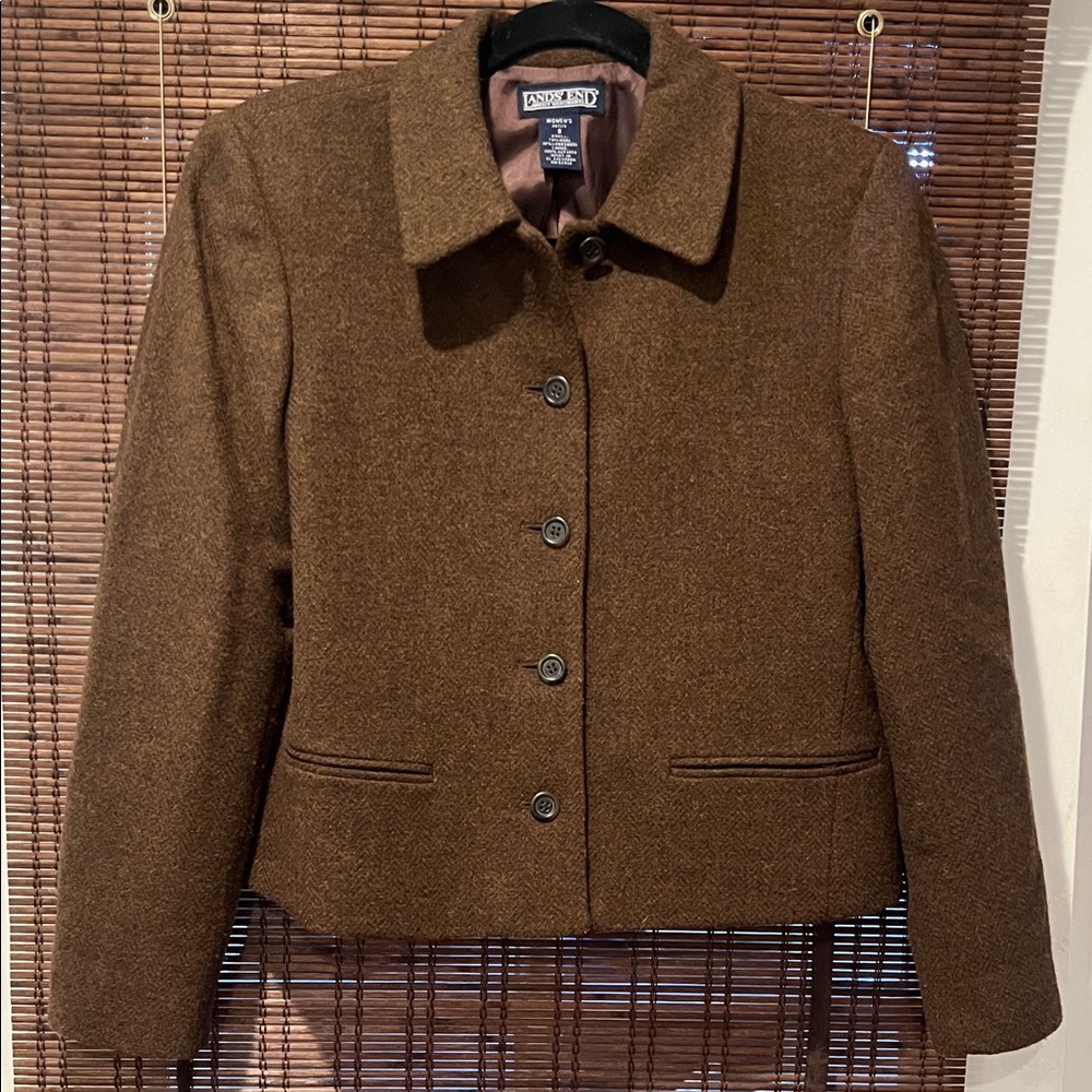Lands' End Women's Classic Brown Blazer